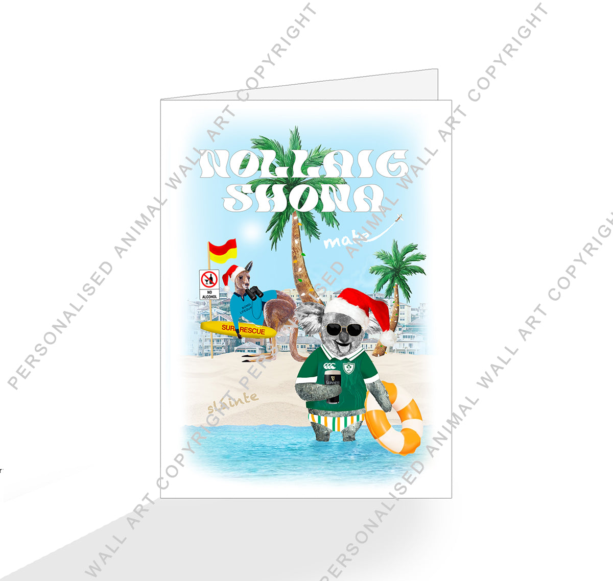 Beach Day Christmas Card