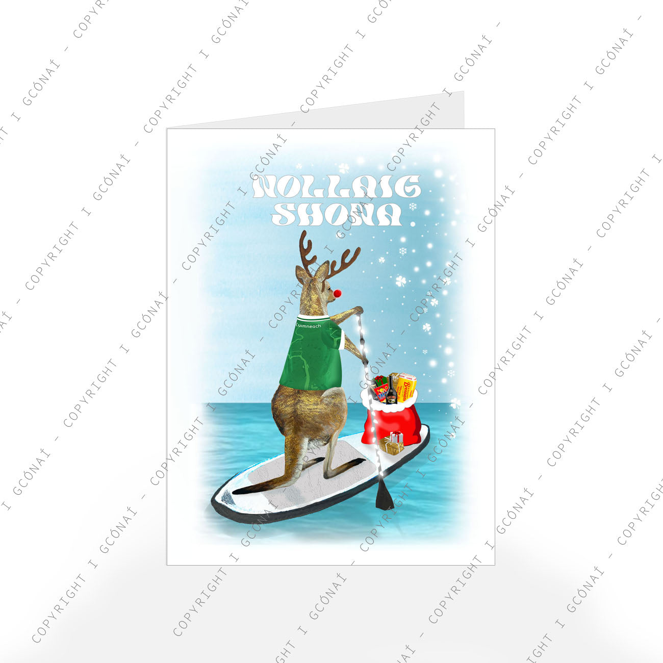 Paddle boarding Christmas Card